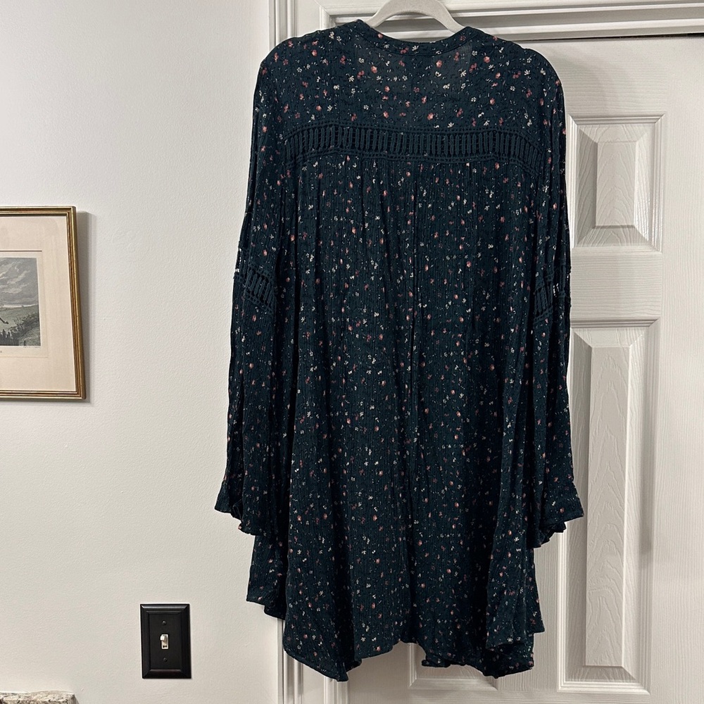 Knox Rose Dark Green Floral Long Sleeve Dress - Picture 6 of 6